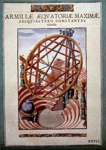 Le Grand Armillaire Équatorial dans « Astronomiae instituatae machanicia » par Tycho Brahe (1546 - 1601), Wandsbeck - German School