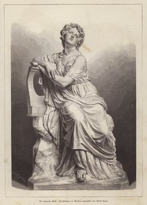 La Muse en deuil, statue en marbre du sculpteur allemand Robert Cauer l