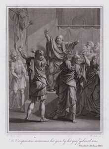 Les grands prêtres apprennent que le tombeau du Christ est vide (gravure) - German School