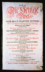 La Sainte Bible, Vol. I., 1681 - German School