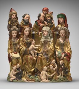 La Sainte Parenté, vers 1480-1490 (bois polychrome) - German School