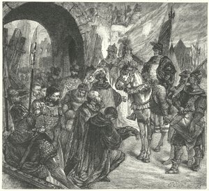Le général hussite Prokop le Grand devant Naumburg - German School
