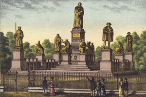 Le Monument de Luther à Worms - German School