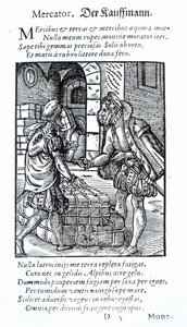 Le marchand, publié par Hartman Schopper - German School