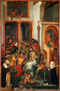 La moquerie du Christ (tempera sur bois) - German School