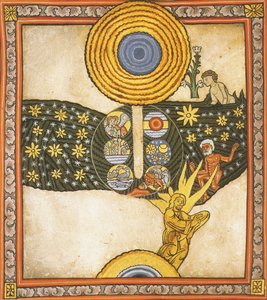 Le Rédempteur. Miniature du Liber Scivias par Hildegarde de Bingen, vers 1175 - German School