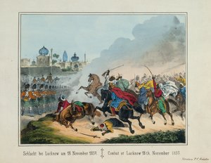 Le siège de Lucknow en Uttar Pradesh pendant la rébellion indienne de 1857 - German School