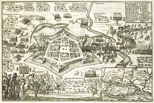 Le siège de Neuhausel par les Turcs en 1663, illustration d