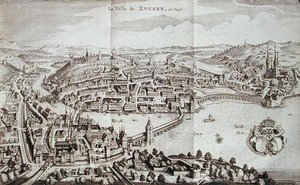 La ville de Lucerne, Suisse, de 