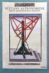 Le sextant astronomique dans « Astronomiae instituatae machanicia » par Tycho Brahe (1546 - 1601), Wandsbeck - German School
