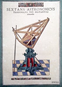 Le sextant astronomique dans "Astronomiae instituatae machanicia" de Tycho Brahe (1546 - 1601), Wandsbeck - German School