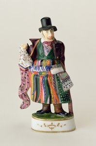 Le vendeur de mouchoirs, figure de Meissen dans le style de Johann Joachim Kandler (1706-75) (céramique) - German School