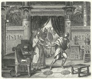 La déception de la fille du pharaon (gravure) - German School