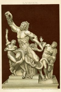 La statue de Laocoon et ses fils vers 1890 - German School