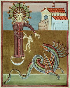 La femme vêtue de soleil attaquée par le dragon à sept têtes, fac-similé de l