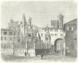 Tombeaux des Scaligeri, dirigeants médiévaux de Vérone (gravure) - German School