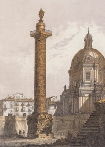 Colonne de Trajan, Rome (lithographie couleur)