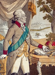 Tsar Paul Ier de Russie (gravure en couleur) - German School