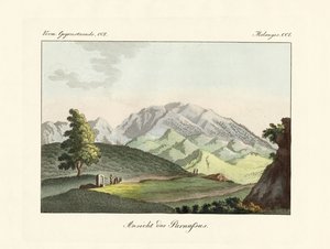 Vue du Parnasse en Grèce