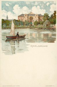 Vue de la ville de Karlsruhe en Allemagne