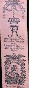 Bandes Vivat de Frédéric II - German School