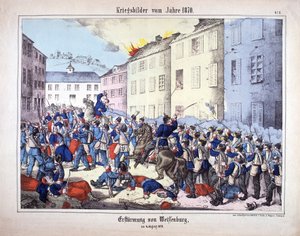 Guerre de 1870 : La Capture de Wissembourg (Bataille de Weissenburg) entre les soldats de l