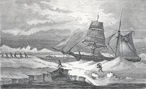 Halage à travers la glace, pub. Londres 1874