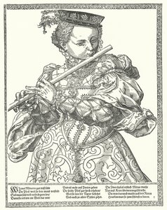 Femme jouant de la flûte