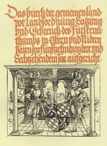 Gravure sur bois du Bairish Landplot - German School