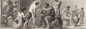 Travail et occupations dans la Grèce antique. Illustration pour Bilder-Atlas - German School