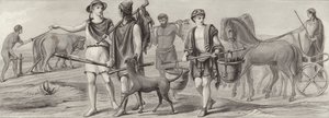 Travail et occupations dans la Grèce antique. Illustration pour Bilder-Atlas - German School