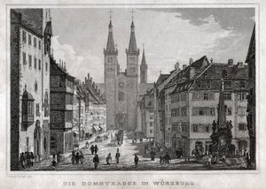 Wurzburg (gravure, vers 1830) - German School