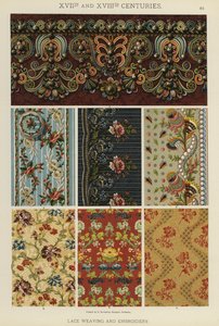 XVIIe et XVIIIe siècles, Tissage de dentelle et broderie