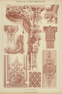 XVIIe et XVIIIe siècles, Ornements en plastique (lithographie en couleur) - German School