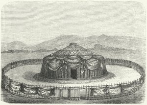 Yourte de Gengis Khan (gravure) - German School