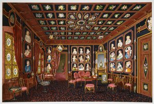 Salon de conversation à la Villa Lazarovich, résidence de Trieste de Maximilien de Habsbourg (1832-1867) - Germano Prosdocimi