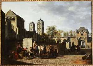 Fontaine publique et église Saint-Géréon à Cologne, ca. 1670 - Gerrit Adriaensz Berckheyde