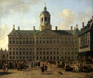 French : La place du Dam à Amsterdam avec l