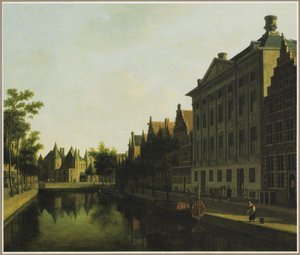 Vue du Kloveniersburgwal avec le Waag et le Trippenhuis, Amsterdam