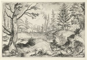 Paysage avec ruisseau - Gerrit Gauw