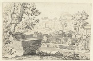Paysage avec ruines antiques