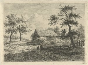 Paysage avec deux figures en chemin - Gerrit Jan Michaëlis
