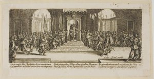 Distribution des récompenses, planche dix-huit de Les grandes misères de la guerre - Gerrit Lucasz van Schagen