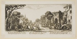 Soldats mourants au bord de la route, planche seize de La grande misère de la guerre