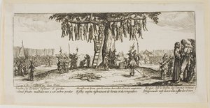 La pendaison, onzième planche des Grandes misères de la guerre