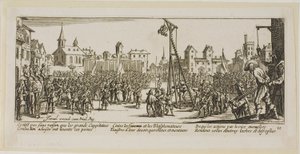 Le Strappado, dixième planche des Grandes Misères de la Guerre