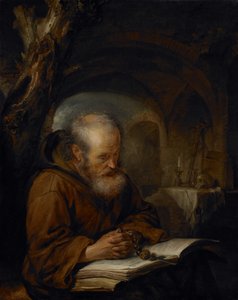 Un ermite priant, 1670 - Gerrit Dou
