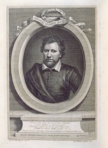 Ben Jonson (1573-1637), gravé par George Vertue, 1730 - Gerrit van Honthorst