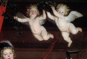 Les anges (détail) - Gerrit van Honthorst