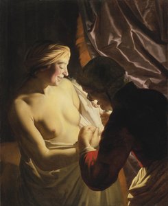 La Chasse aux puces, vers 1620 - Gerrit van Honthorst